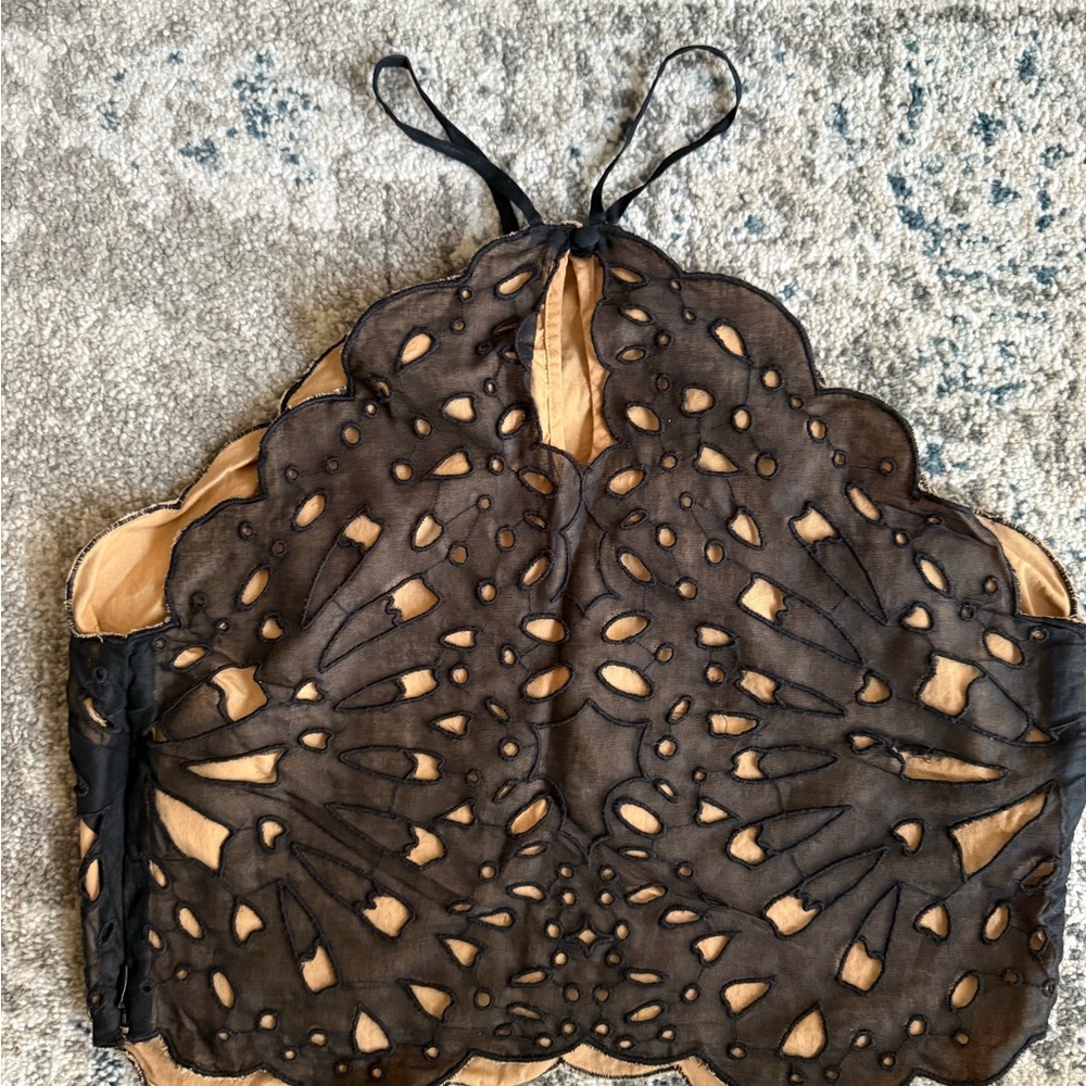 Anthropologie Black and Tan Top - Picture 2 of 3